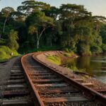 Trilhos da Ferrovia Madeira-Mamoré em Porto Velho, Rondônia
