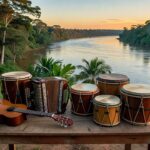 Instrumentos musicais regionais representando a identidade cultural de Porto Velho