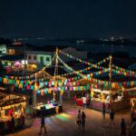 Decorações do Arraial Flor do Maracujá em Porto Velho nas festas populares
