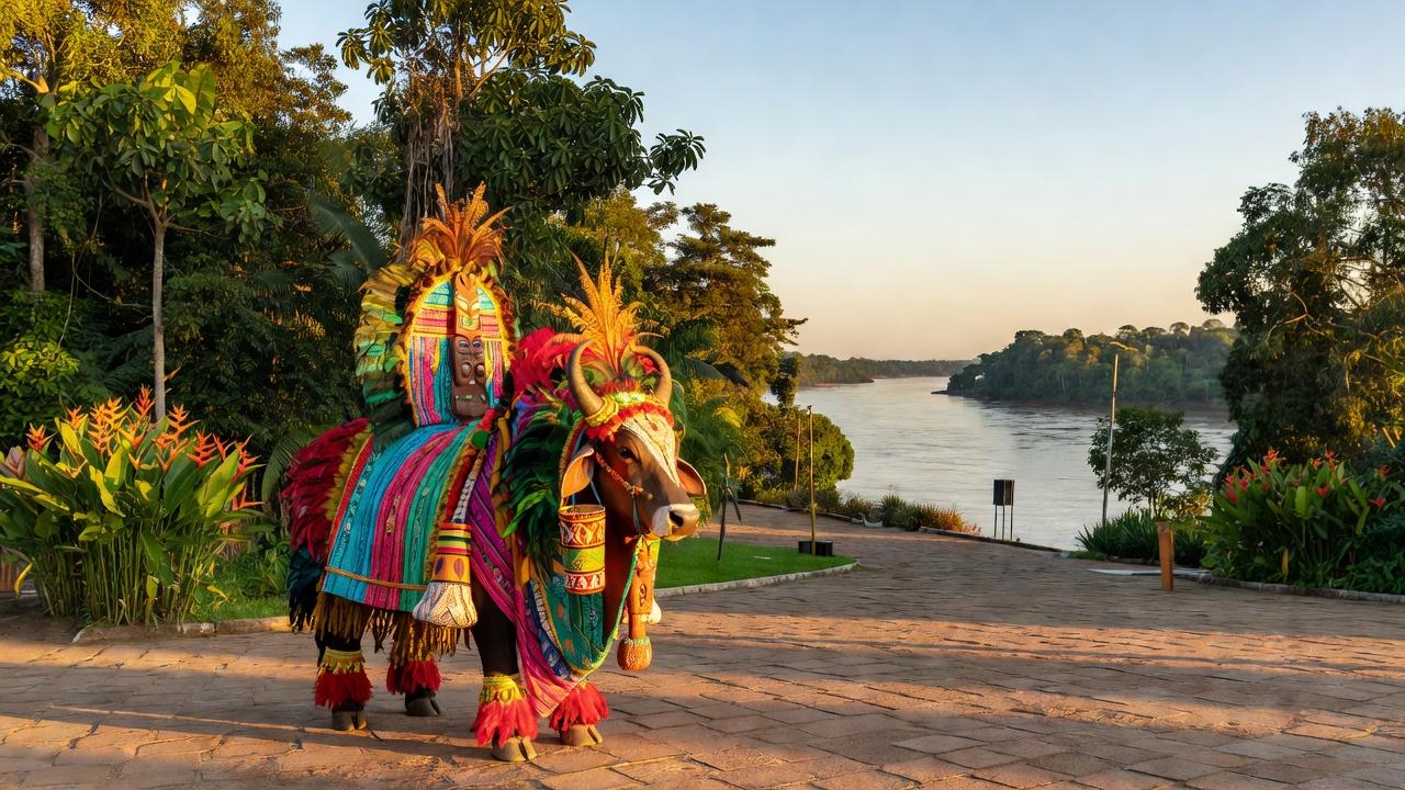 Boi-bumbá tradicional em Porto Velho simbolizando a cultura amazônica