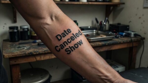 Tatuagem com data de show cancelado em fã de Ji-Paraná