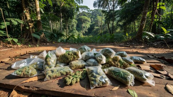 Pacotes de maconha apreendidos em Porto Velho