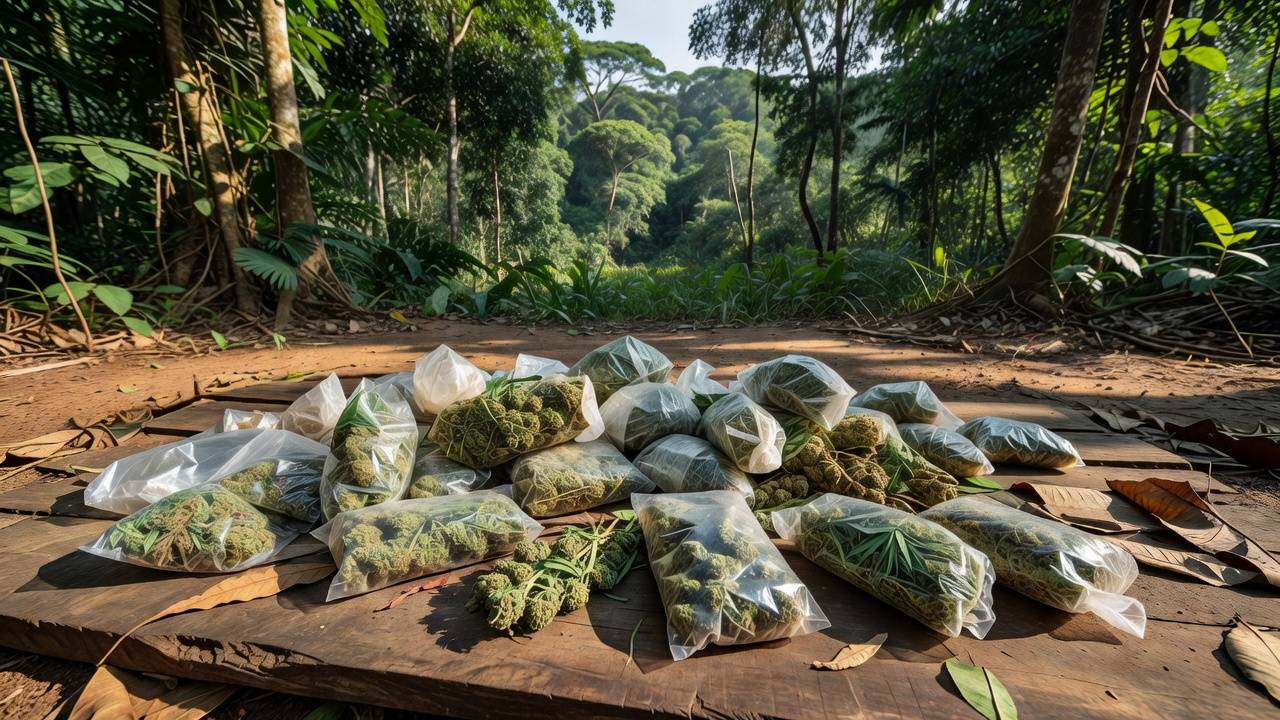 Pacotes de maconha apreendidos em Porto Velho