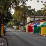Rua do Hexa em Porto Velho com decorações de evento gratuito para famílias