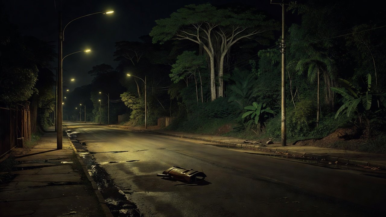 Rua deserta em Porto Velho após esfaqueamento