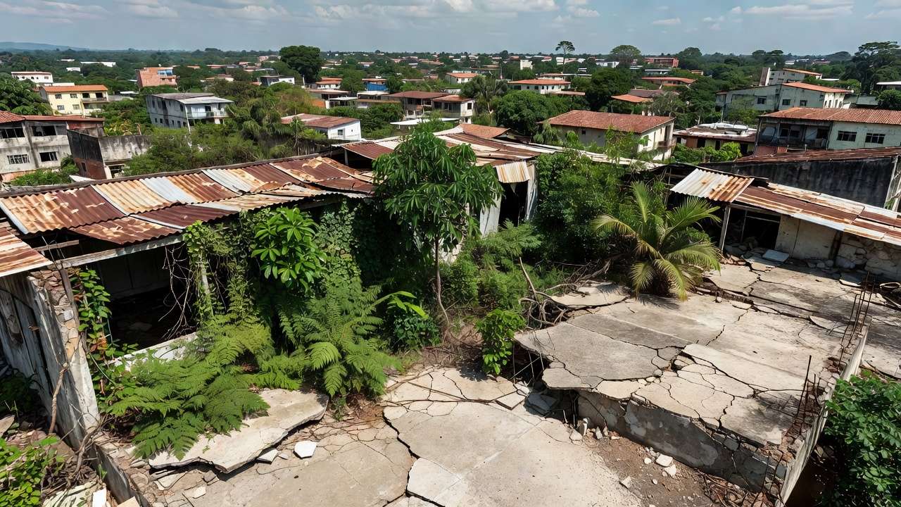 Topo de prédio abandonado em Porto Velho, Rondônia