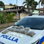 Viatura policial com skunk e cocaína apreendidas em Porto Velho