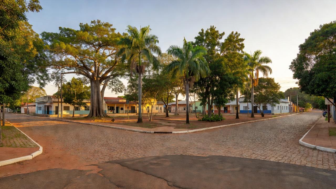 Praça em município do Cone Sul de Rondônia