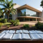 Prédio da Assembleia Legislativa de Rondônia com livros sobre educação e gênero