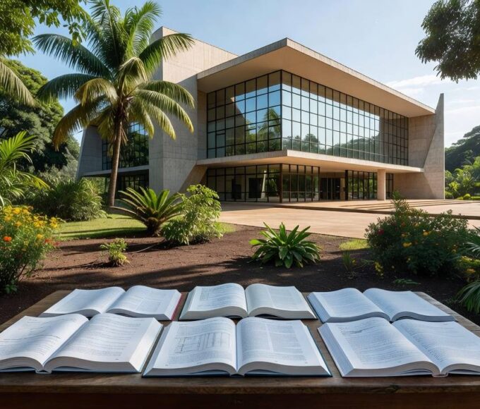 Prédio da Assembleia Legislativa de Rondônia com livros sobre educação e gênero