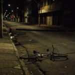Bicicleta abandonada na Avenida Campos Sales após tiroteio