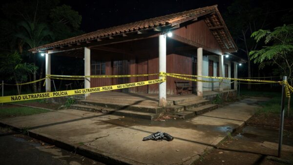 Casa de eventos na zona sul de Porto Velho onde dupla foi presa com revólver
