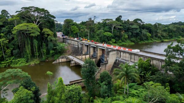 Barragem Samuel durante simulado de emergência em Candeias do Jamari