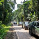 Viaturas da PM na BR-319 em Porto Velho após confronto
