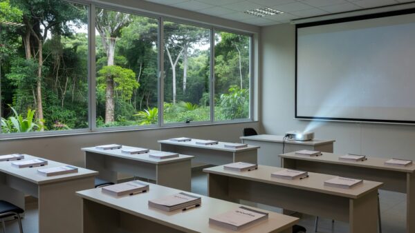 Sala de capacitação sobre Lei Maria da Penha na Jirau Energia em Rondônia