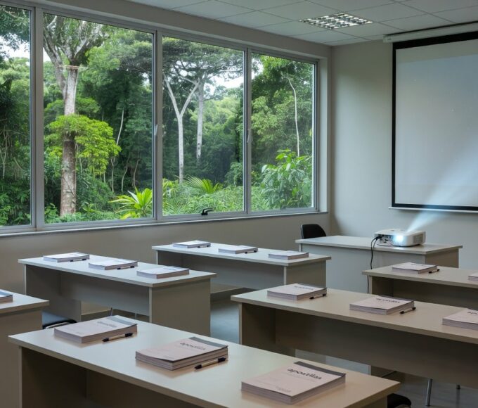 Sala de capacitação sobre Lei Maria da Penha na Jirau Energia em Rondônia