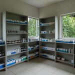 Prateleiras com medicamentos em posto de saúde de Guajará-Mirim