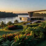 Palácio do Governo em Porto Velho, Rondônia, com vista do rio Madeira