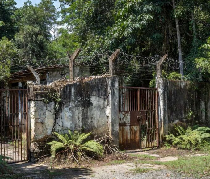 Presídio de Guajará-Mirim, Rondônia, com muros e cercas precisando de reforma