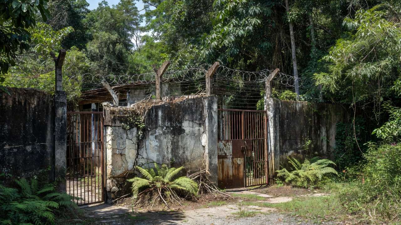 Presídio de Guajará-Mirim, Rondônia, com muros e cercas precisando de reforma