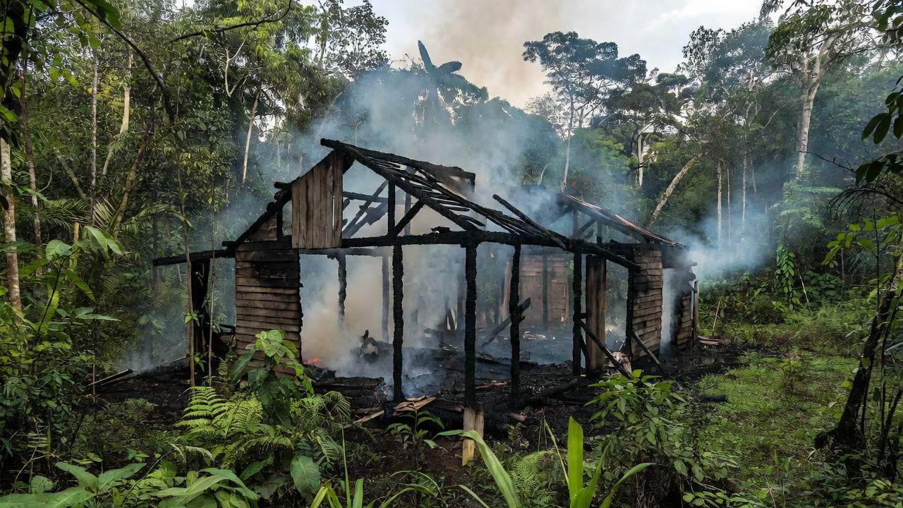 Barracão incendiado em Vila Princesa, Porto Velho, controlado por força-tarefa
