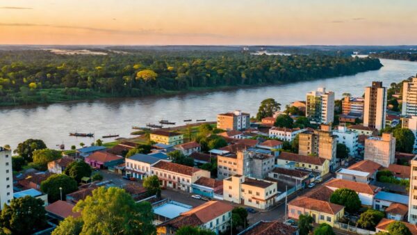 Vista panorâmica de Porto Velho em Rondônia representando candidatura ao Senado