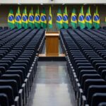 Auditório preparado para convenção estadual do Fedup sobre eleições 2026