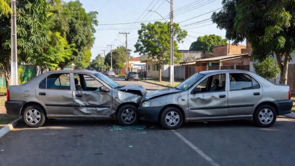 Colisão entre veículos de aplicativos em rua de Porto Velho