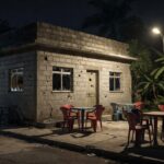Bar na zona sul de Porto Velho após ataque a tiros, janelas quebradas e marcas de balas na fachada