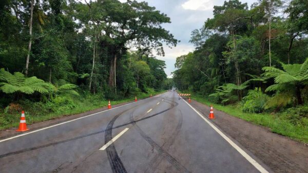 Rodovia BR-364 em Porto Velho após acidente fatal