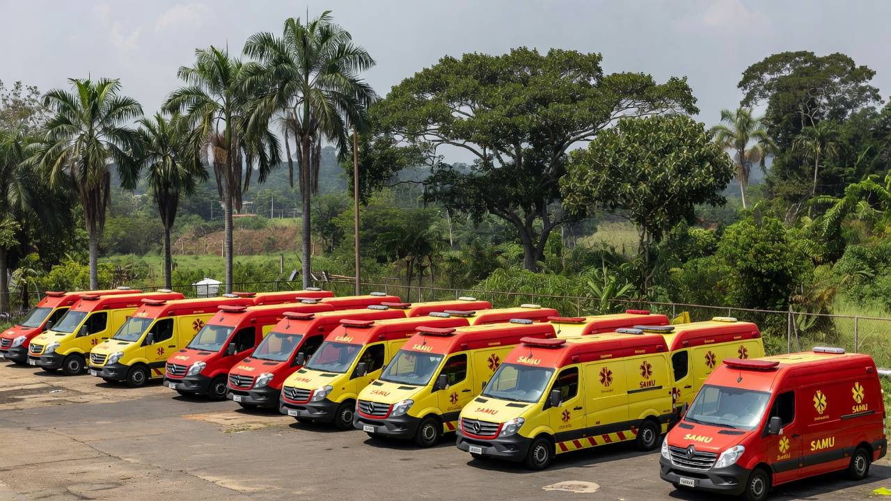 Ambulâncias do SAMU em Porto Velho com checklist diário