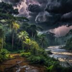 Chuvas fortes na Amazônia no Amazonas e Roraima registradas pelo Inmet.