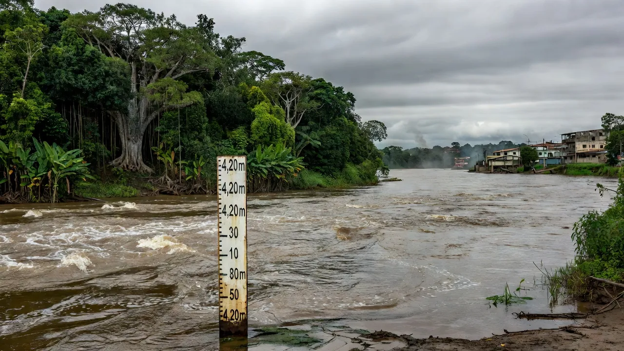 Rio Madeira em Porto Velho com nível de 4,20 m e monitoramento da Defesa Civil