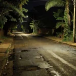 Rua deserta em Porto Velho, local de agressão