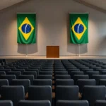 Salão de convenção do Progressistas para eleições 2026 no Brasil