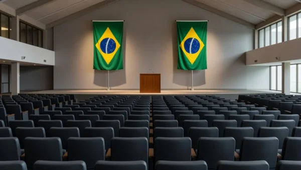 Salão de convenção do Progressistas para eleições 2026 no Brasil