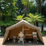 Tenda de atendimentos odontológicos gratuitos da Expedição Novos Sorrisos em Porto Velho