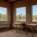 Centro comunitário vazio simbolizando fim do Projeto Rede de Proteção em Calama