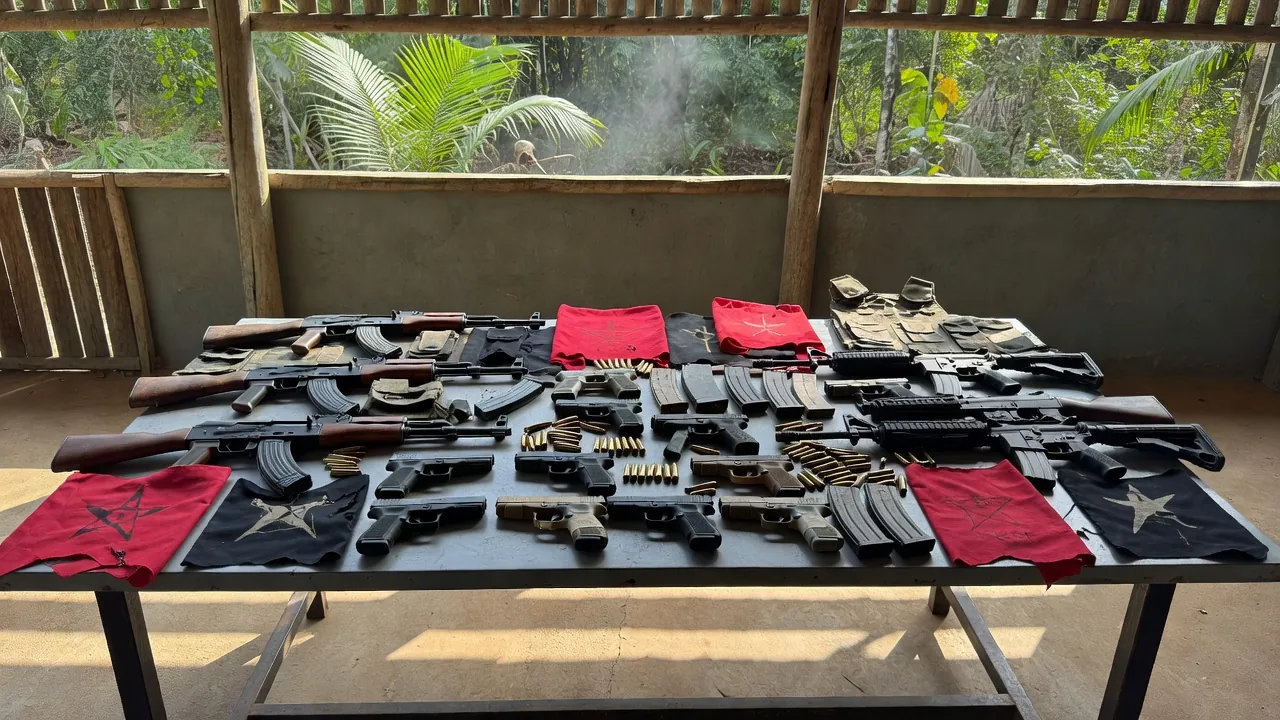 Arsenal apreendido pela Polícia Civil em Porto Velho