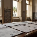 Documentos de candidatura ao governo protocolados em cartório eleitoral brasileiro