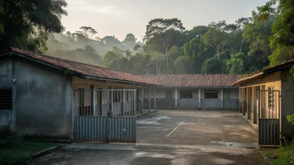Escola municipal em Porto Velho com portões fechados após suspensão de greve pela Justiça