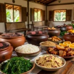 Mesa com feijoada tradicional em evento da OAB Rondônia em Porto Velho