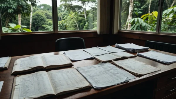 Documentos financeiros indicando rombo nas contas públicas de Rondônia
