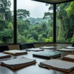 Sala de reuniões com documentos para negociação salarial de farmacêuticos em Rondônia