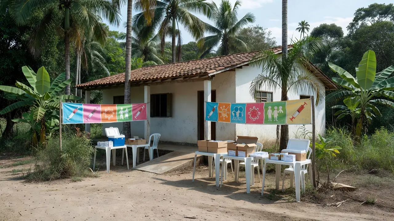 Posto de saúde em Vilhena durante campanha de multivacinação contra sarampo