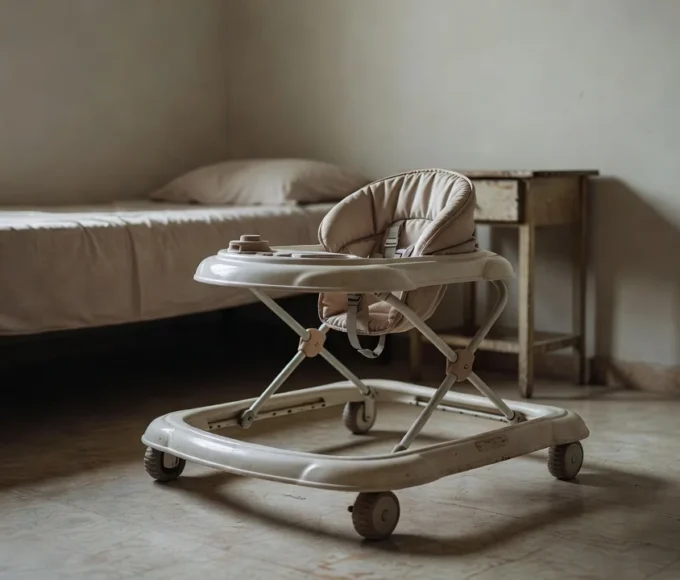 Andador adaptado para criança com paralisia cerebral em casa brasileira