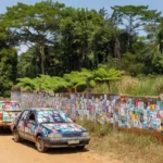 Campanha de reeleição com adesivaço em Alvorada do Oeste, Rondônia