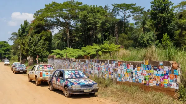 Campanha de reeleição com adesivaço em Alvorada do Oeste, Rondônia