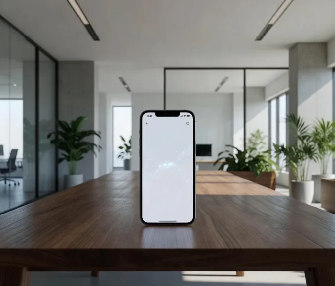 Smartphone representando o novo App BB do Banco do Brasil com inteligência artificial