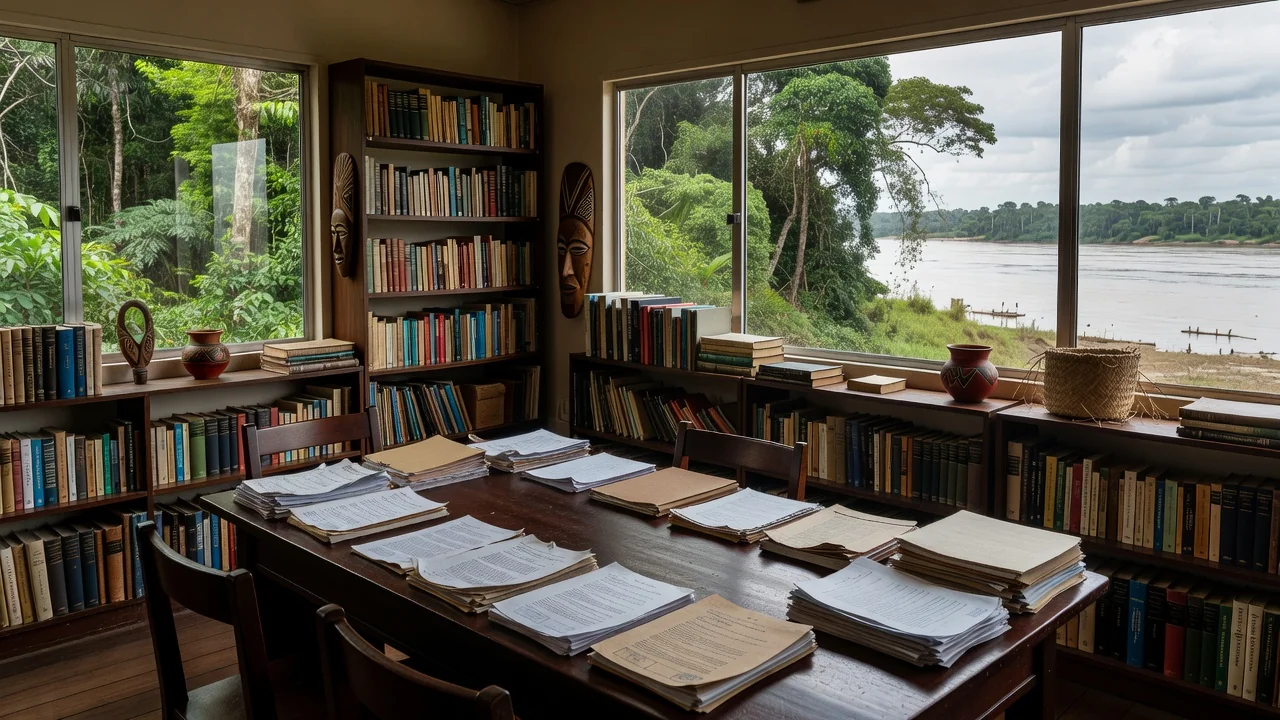 Sede do Conselho Municipal de Cultura de Porto Velho com documentos oficiais